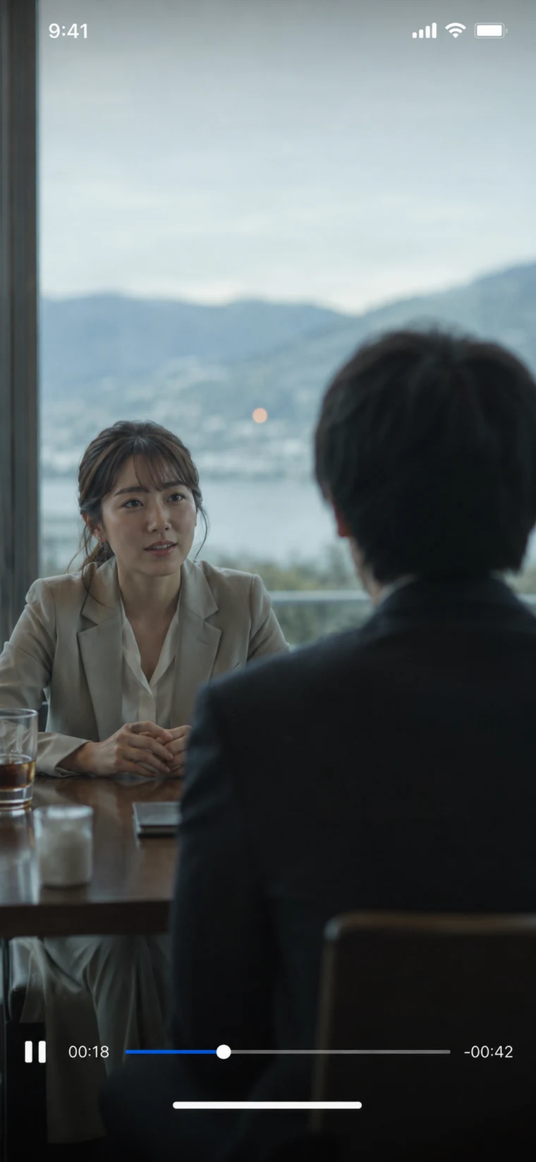 A Japanese drama playing with no subtitles at all.